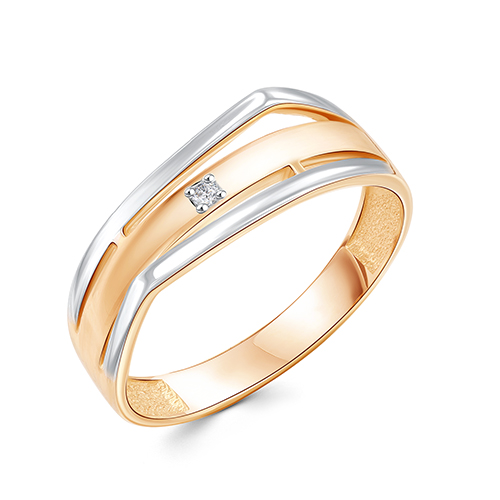 Кольцо, золото, фианит, 04-61-0179-00